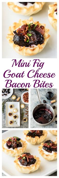 Mini Fig Goat Cheese Bacon Phyllo Bites