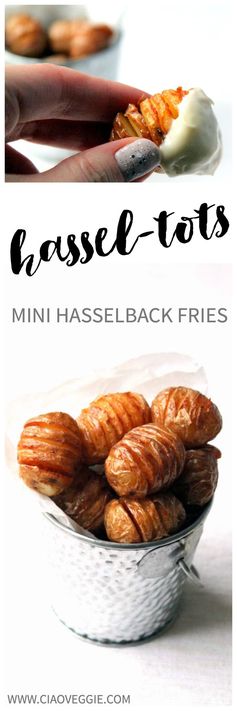 Mini hasselback fries