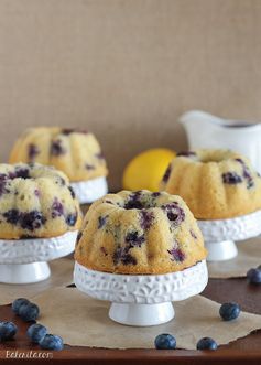 Mini Lemon Blueberry Bundt Cakes