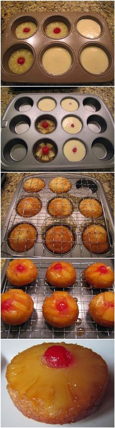 Mini Pineapple Upside Down Cakes