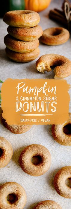 Mini Pumpkin & Cinnamon Sugar Donuts (Vegan