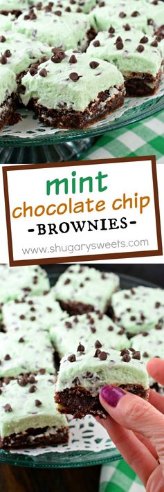 Mint Chocolate Chip Brownies