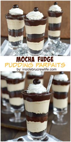 Mocha Fudge Pudding Parfaits