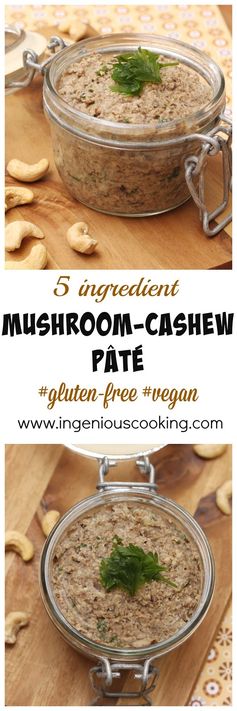 Mushroom-cashew pâté (vegan