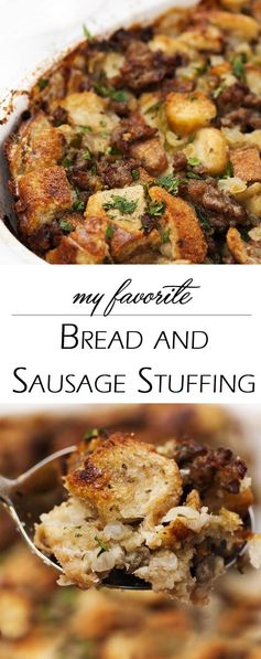 My Favorite Sausage Bread Stuffing