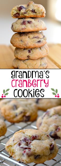 My Grandma's Cranberry Cookies