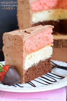 Neapolitan Cheesecake Cake