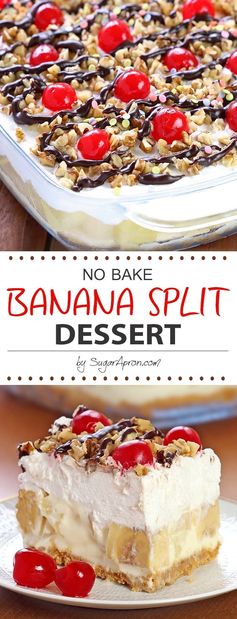 No Bake Banana Split Dessert