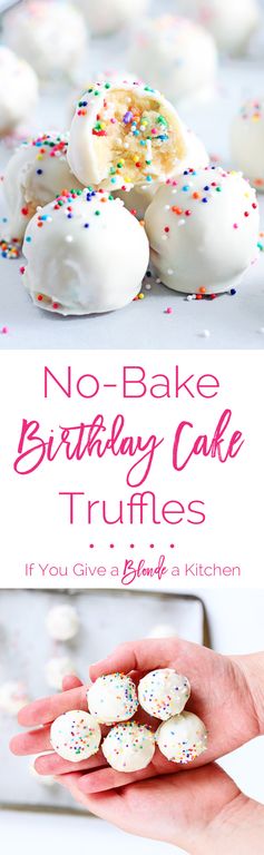 No-Bake Birthday Cake Truffles