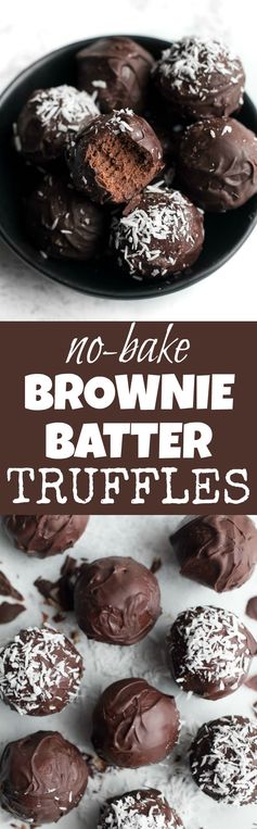 No Bake Brownie Batter Truffles