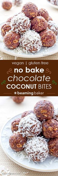 No Bake Chocolate Coconut Bites (Vegan, Gluten Free