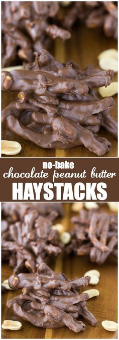 No-Bake Chocolate Peanut Butter Haystacks