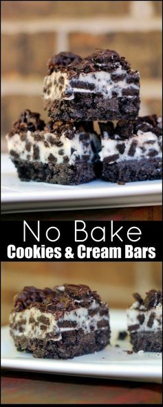 No Bake Cookies & Cream Bars