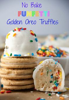 No Bake Funfetti Golden Oreo Truffles