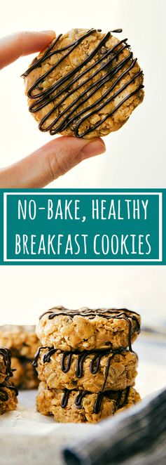 (No Bake Healthy Breakfast Cookies