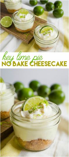 No Bake Mini Key Lime Cheesecakes