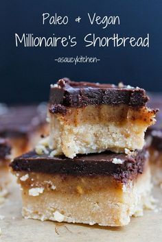 No Bake Paleo Millionaires Shortbread