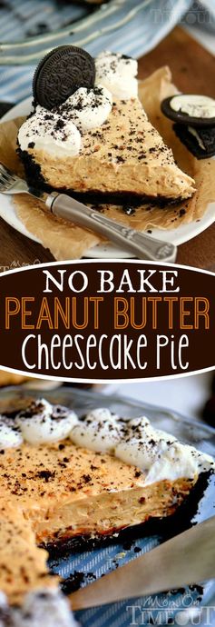 No Bake Peanut Butter Cheesecake Pie