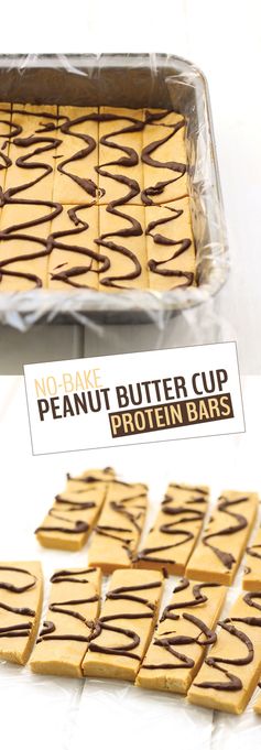 No-Bake Peanut Butter Cup Protein Bars