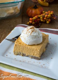 No Bake Sugar-Free Pumpkin Cheesecake