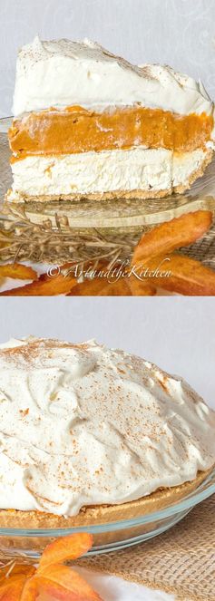 No Bake Triple Layer Pumpkin Pie