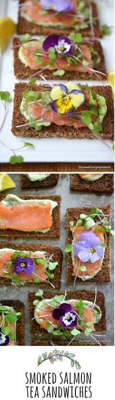 Nordic Open Faced Smoked Salmon Sandwiches