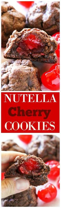 Nutella Cherry Cookies