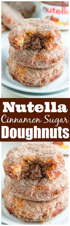 Nutella Cinnamon Sugar Doughnuts