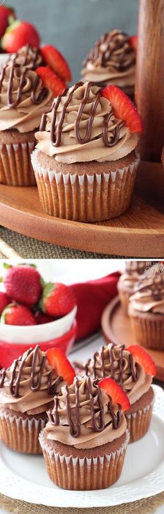 Nutella Cupcakes with Nutella Frosting