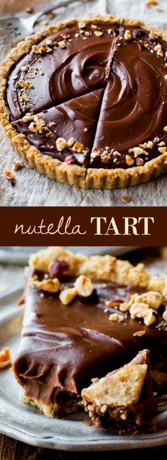 Nutella Tart with Toasted Hazelnut Crust