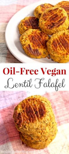 Oil-Free Vegan Lentil Falafel
