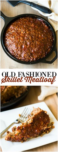 Old Fashioned Skillet Meatloaf