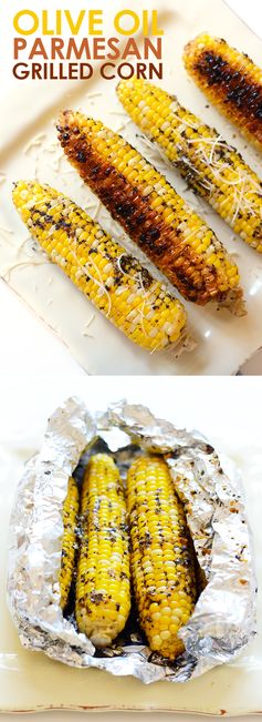 Olive Oil Parmesan Grilled Corn