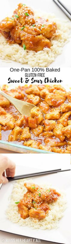 One-Pan Baked Gluten-Free Sweet and Sour Chicken