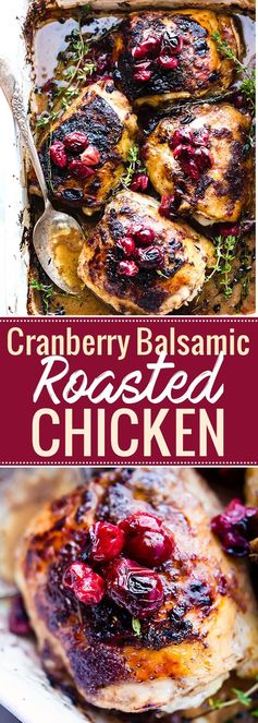 One Pan Cranberry Balsamic Roasted Chicken (Paleo