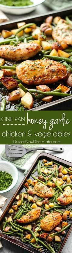 One Pan Honey Garlic Chicken and Vegetables