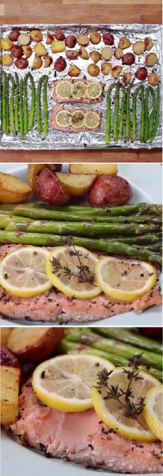 One-Pan Salmon And Veggie Dinner