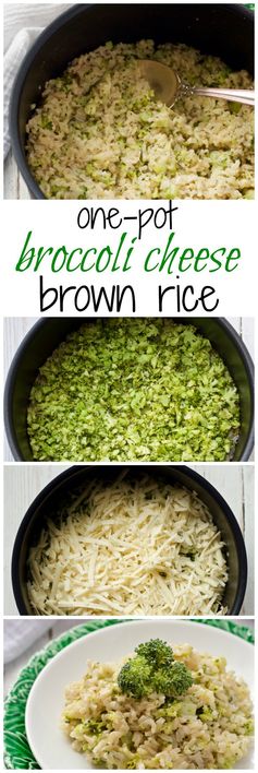 One-pot broccoli cheese brown rice