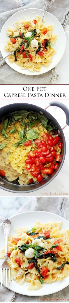 One-Pot Caprese Pasta Dinner