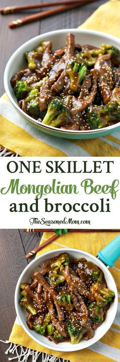 One Skillet Mongolian Beef with Broccoli