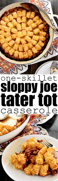 One-Skillet Sloppy Joe Tater Tot Casserole