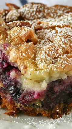 Ooey Gooey Lemon Blueberry Cake