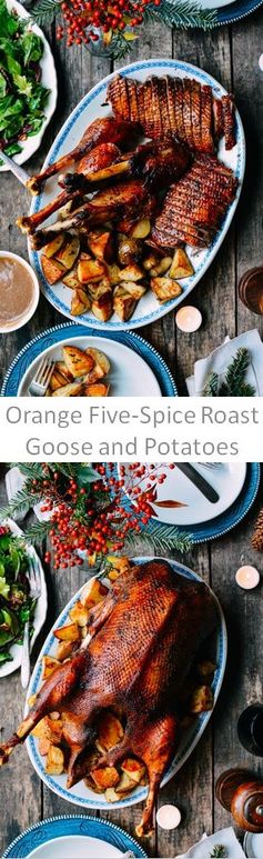 Orange Five-Spice Roast Goose and Potatoes