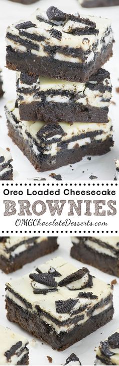 Oreo Loaded Cheesecake Brownies