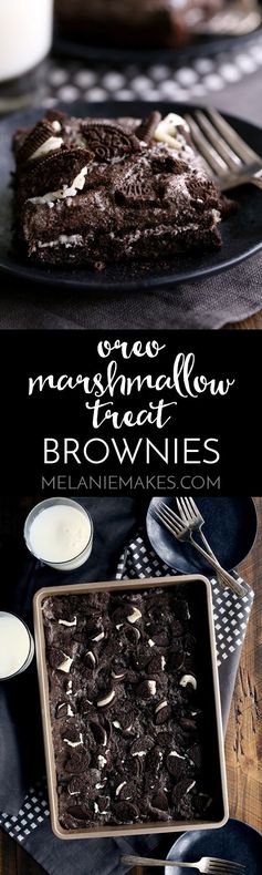 Oreo Marshmallow Treat Brownies