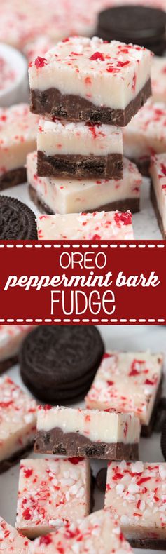 Oreo Peppermint Bark Fudge