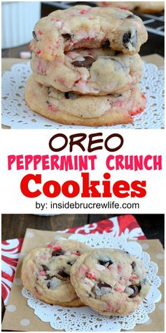 Oreo Peppermint Crunch Cookies