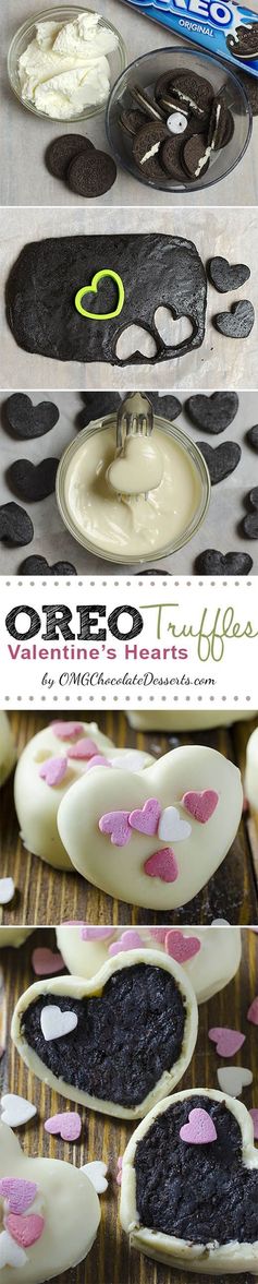 Oreo Truffles Valentine's Hearts