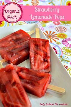 Organic Strawberry Lemonade Pops