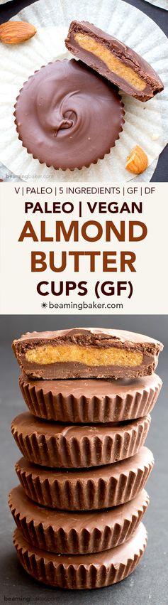 Paleo Almond Butter Cups (Vegan, Gluten Free, Dairy Free